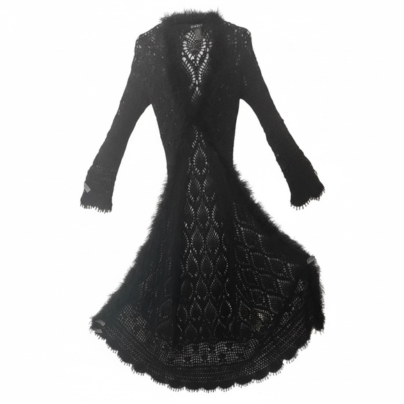 bebe Other - Bebe Elegant Black Long Knitted Duster